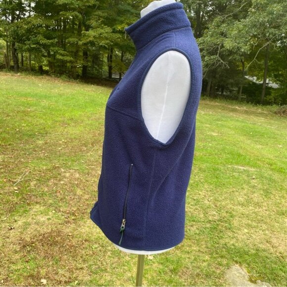 PATAGONIA VEST SYNCHILLA COAT JACKET BLUE FLEECE ZIP FRONT POCKETS SIZE M - Picture 9 of 12